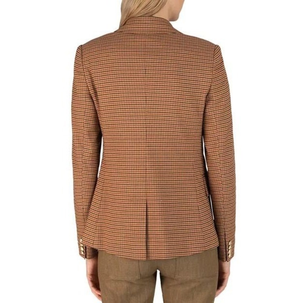 Derek Lam 10 Crosby Allie Houndstooth Plaid Blazer Sz US 2 Business Quiet Luxery - Picture 2 of 14